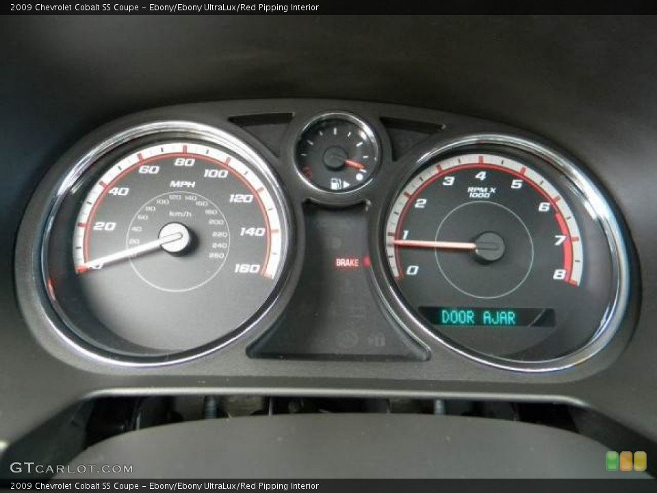 Ebony/Ebony UltraLux/Red Pipping Interior Gauges for the 2009 Chevrolet Cobalt SS Coupe #74941985