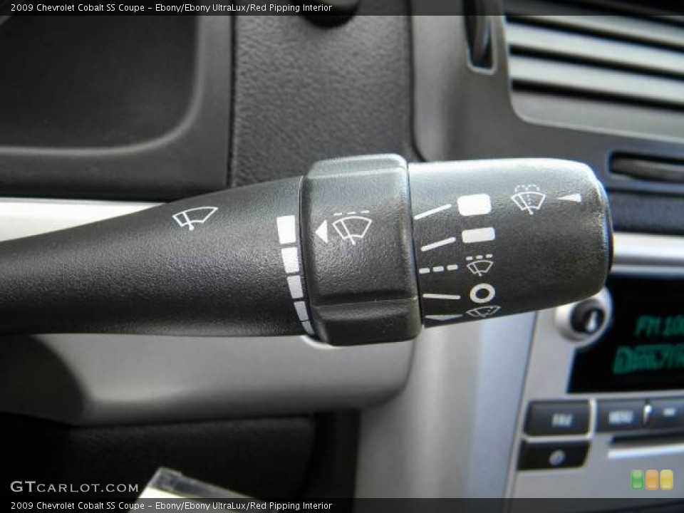 Ebony/Ebony UltraLux/Red Pipping Interior Controls for the 2009 Chevrolet Cobalt SS Coupe #74942038