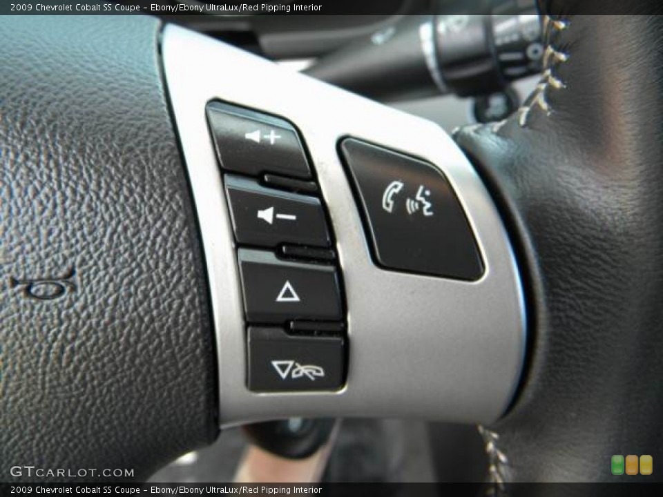 Ebony/Ebony UltraLux/Red Pipping Interior Controls for the 2009 Chevrolet Cobalt SS Coupe #74942053