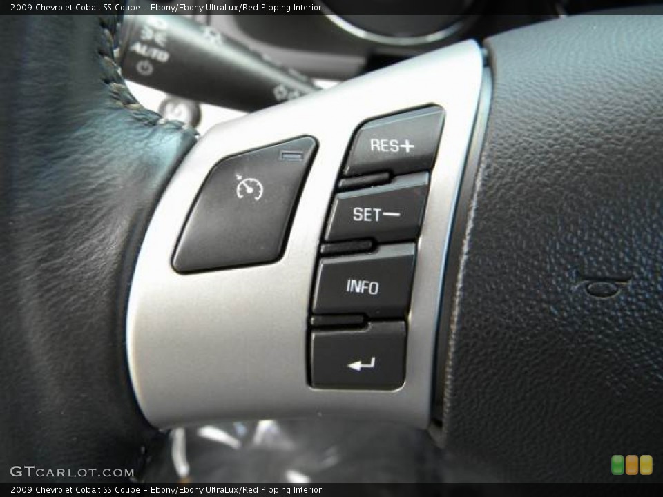Ebony/Ebony UltraLux/Red Pipping Interior Controls for the 2009 Chevrolet Cobalt SS Coupe #74942062