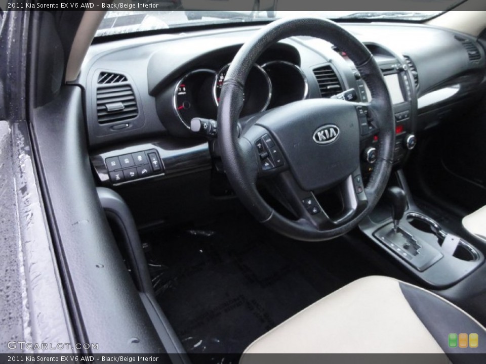 Black/Beige Interior Dashboard for the 2011 Kia Sorento EX V6 AWD #74943361