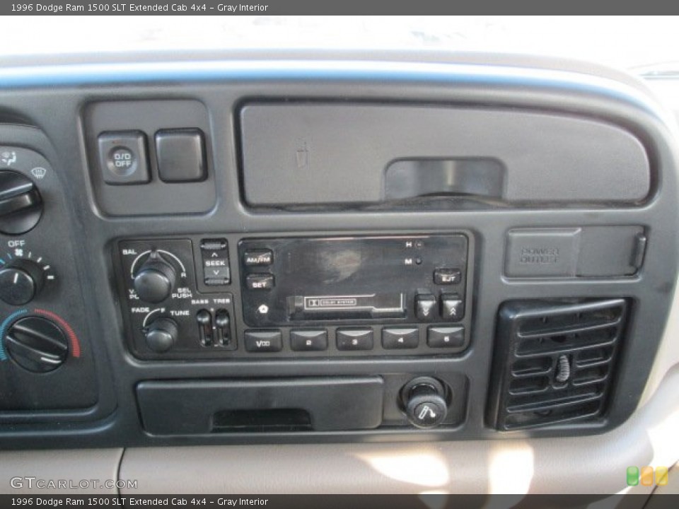 Gray Interior Controls for the 1996 Dodge Ram 1500 SLT Extended Cab 4x4 #74945404