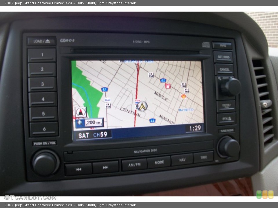 Dark Khaki/Light Graystone Interior Navigation for the 2007 Jeep Grand Cherokee Limited 4x4 #74946401