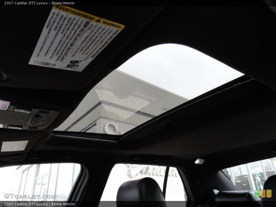 Ebony Interior Sunroof for the 2007 Cadillac DTS Luxury #74946625