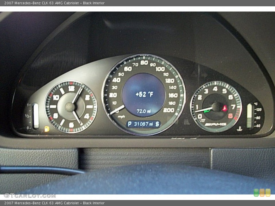Black Interior Gauges for the 2007 Mercedes-Benz CLK 63 AMG Cabriolet #74947615