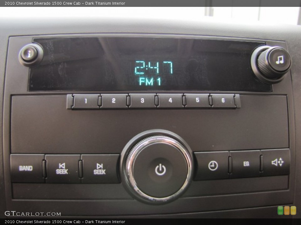 Dark Titanium Interior Controls for the 2010 Chevrolet Silverado 1500 Crew Cab #74948833