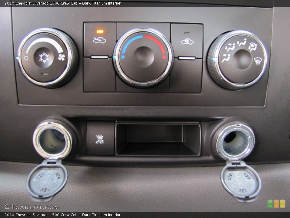 Dark Titanium Interior Controls for the 2010 Chevrolet Silverado 1500 Crew Cab #74948844