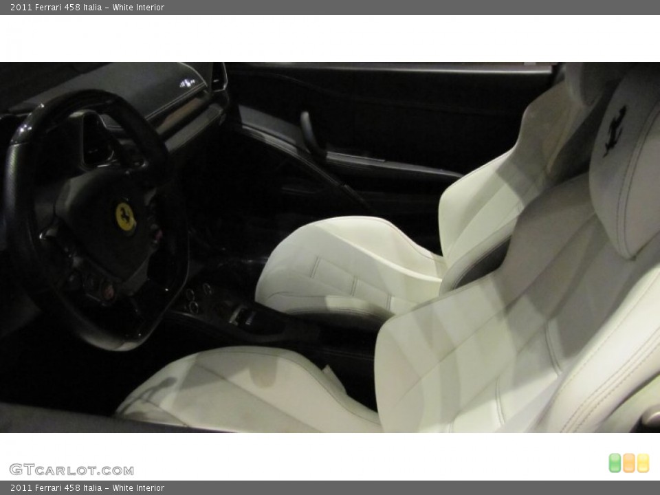 White 2011 Ferrari 458 Interiors