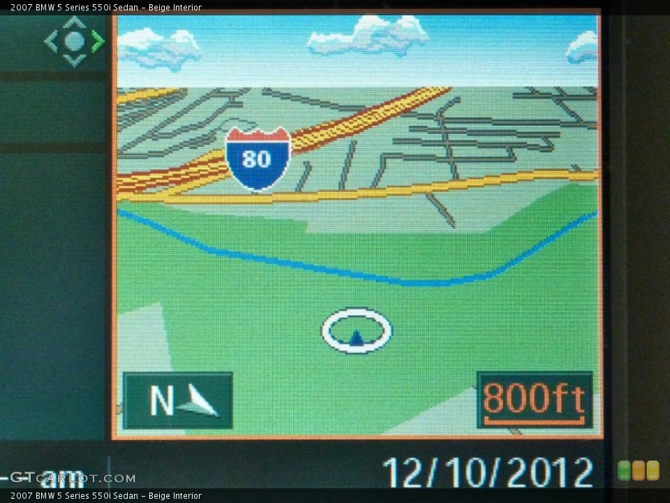 Beige Interior Navigation for the 2007 BMW 5 Series 550i Sedan #74952315