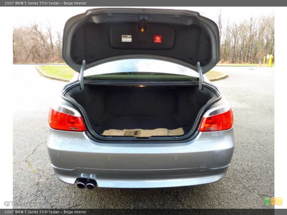 Beige Interior Trunk for the 2007 BMW 5 Series 550i Sedan #74952531