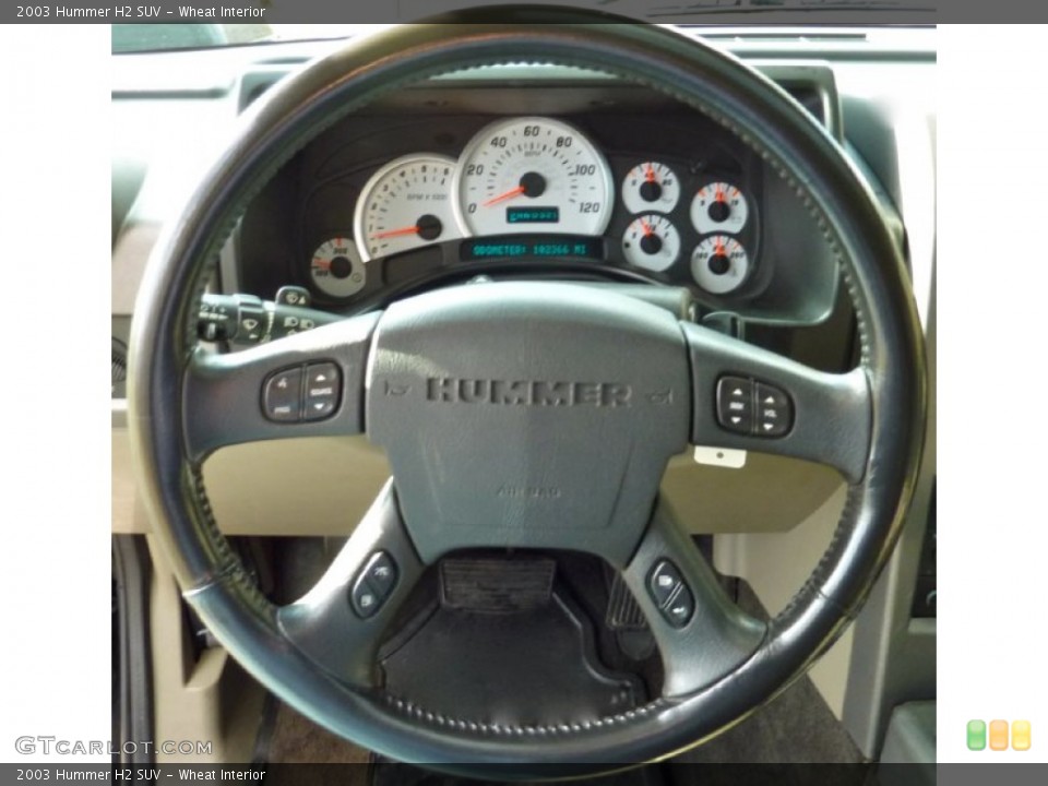 Wheat Interior Steering Wheel for the 2003 Hummer H2 SUV #74953132