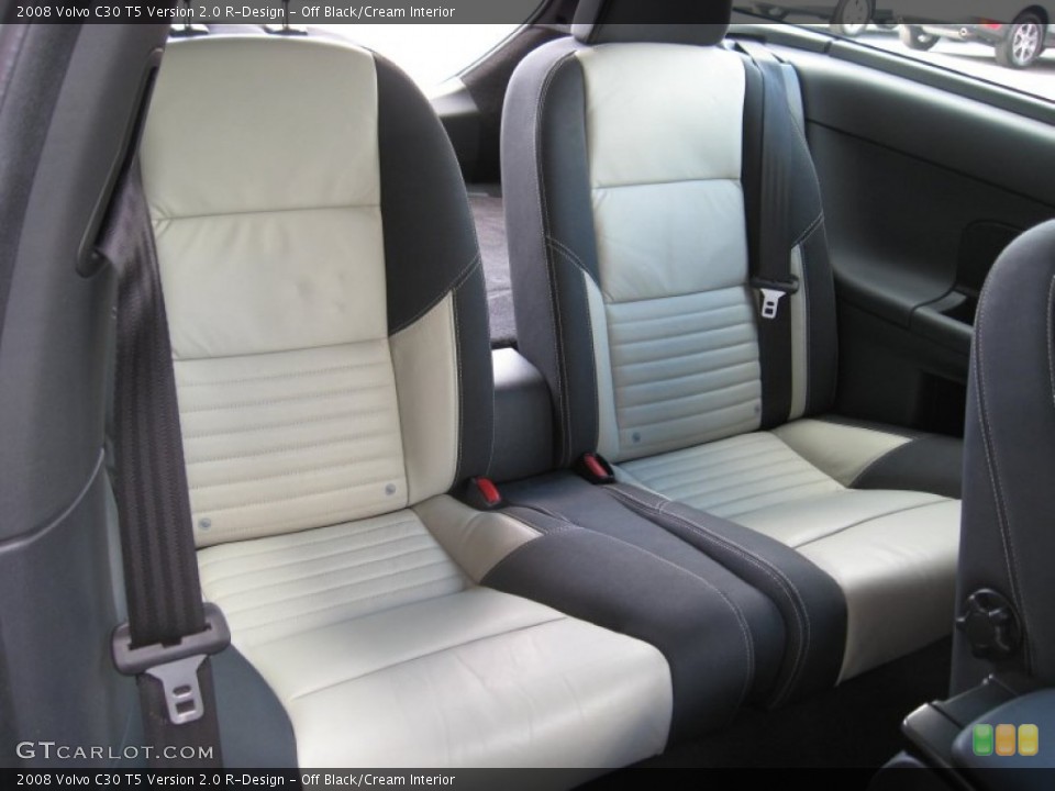 Off Black/Cream Interior Rear Seat for the 2008 Volvo C30 T5 Version 2.0 R-Design #74955514