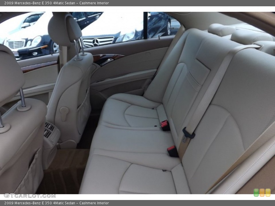 Cashmere Interior Rear Seat for the 2009 Mercedes-Benz E 350 4Matic Sedan #74955593