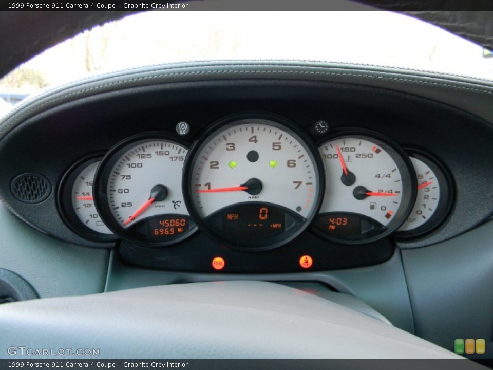 Graphite Grey Interior Gauges for the 1999 Porsche 911 Carrera 4 Coupe #74959482