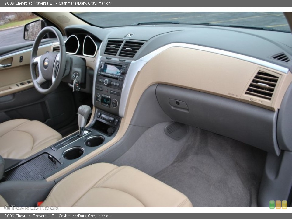 Cashmere/Dark Gray Interior Dashboard for the 2009 Chevrolet Traverse LT #74960851