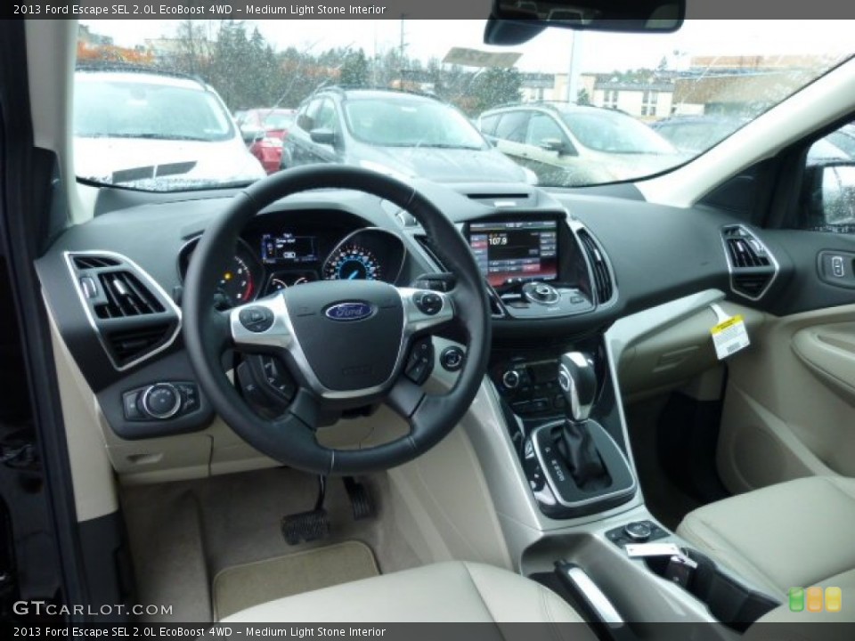 Medium Light Stone Interior Photo for the 2013 Ford Escape SEL 2.0L EcoBoost 4WD #74960866