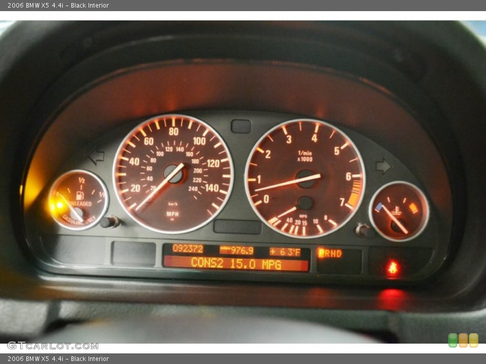 Black Interior Gauges for the 2006 BMW X5 4.4i #74965120