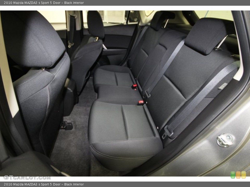 Black Interior Rear Seat for the 2010 Mazda MAZDA3 s Sport 5 Door #74967091