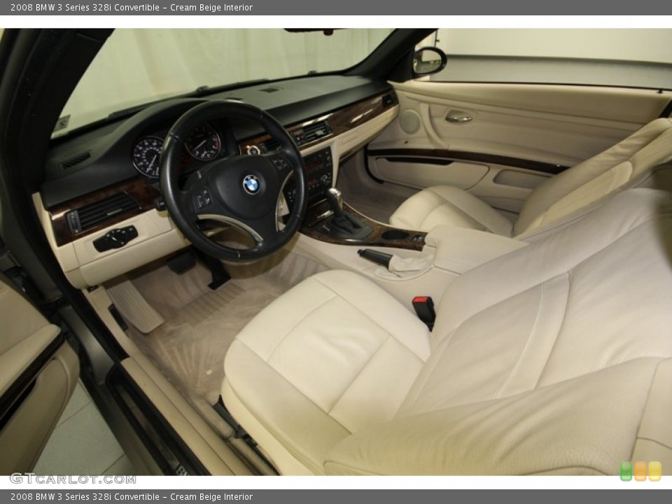 Cream Beige Interior Prime Interior for the 2008 BMW 3 Series 328i Convertible #74967604
