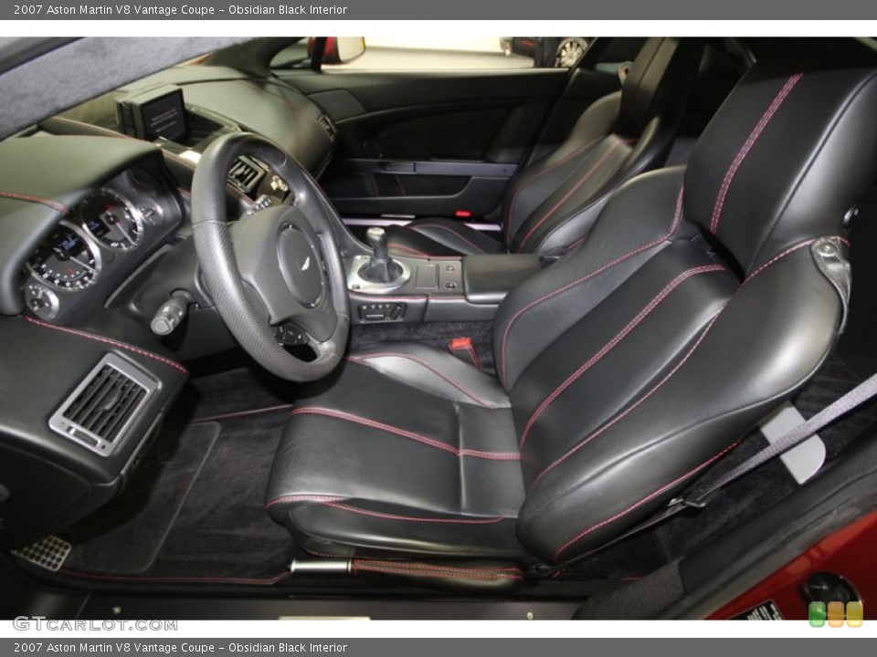 Obsidian Black Interior Front Seat for the 2007 Aston Martin V8 Vantage Coupe #74970484