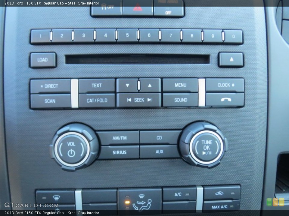 Steel Gray Interior Controls for the 2013 Ford F150 STX Regular Cab #74970583