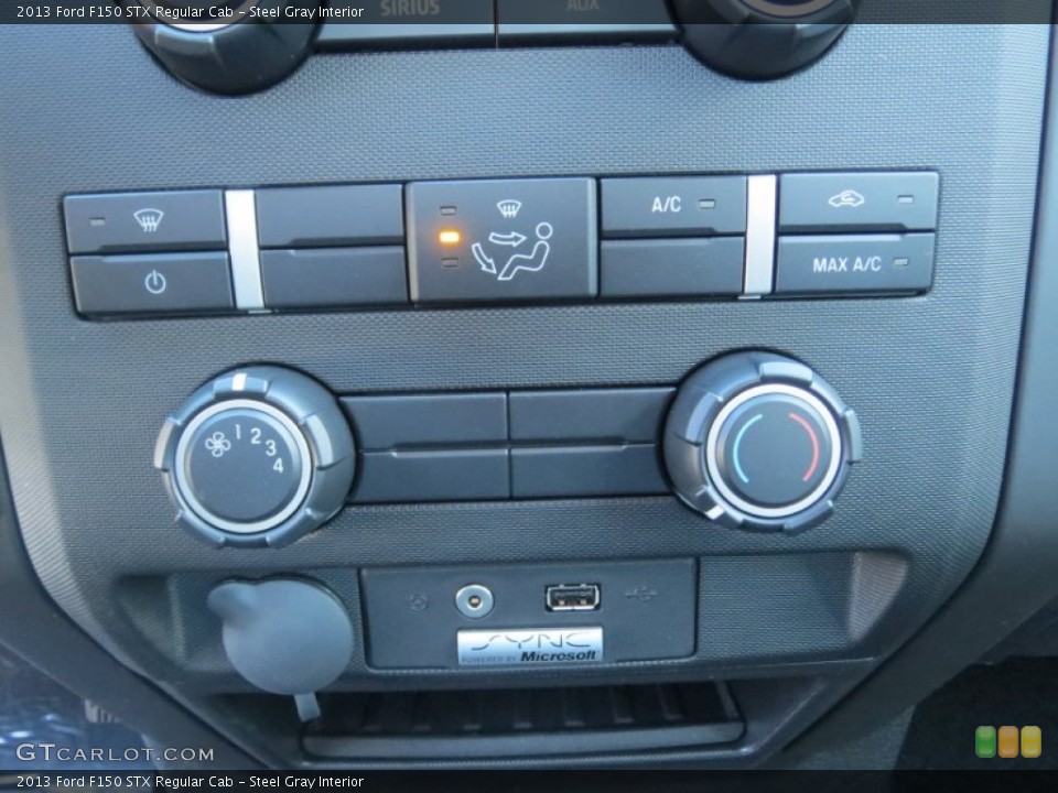 Steel Gray Interior Controls for the 2013 Ford F150 STX Regular Cab #74970593