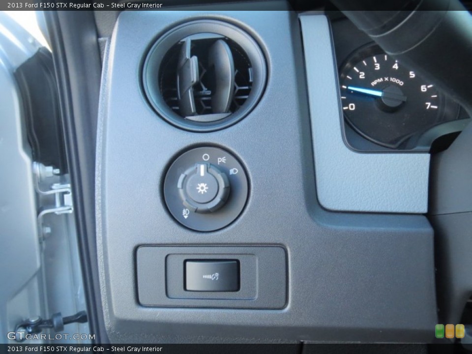 Steel Gray Interior Controls for the 2013 Ford F150 STX Regular Cab #74970615