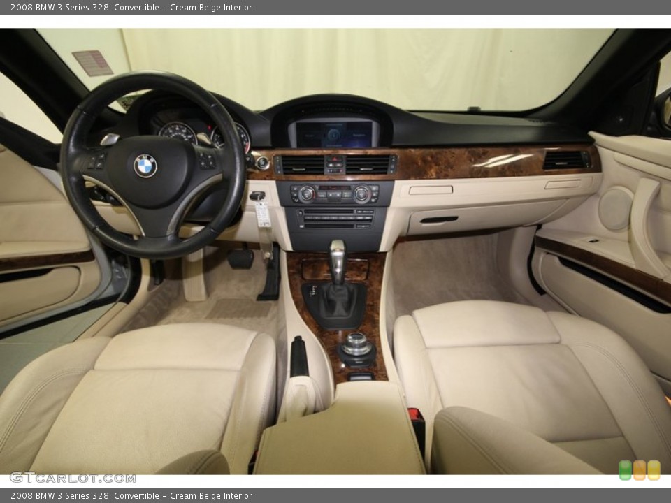 Cream Beige Interior Dashboard for the 2008 BMW 3 Series 328i Convertible #74971843