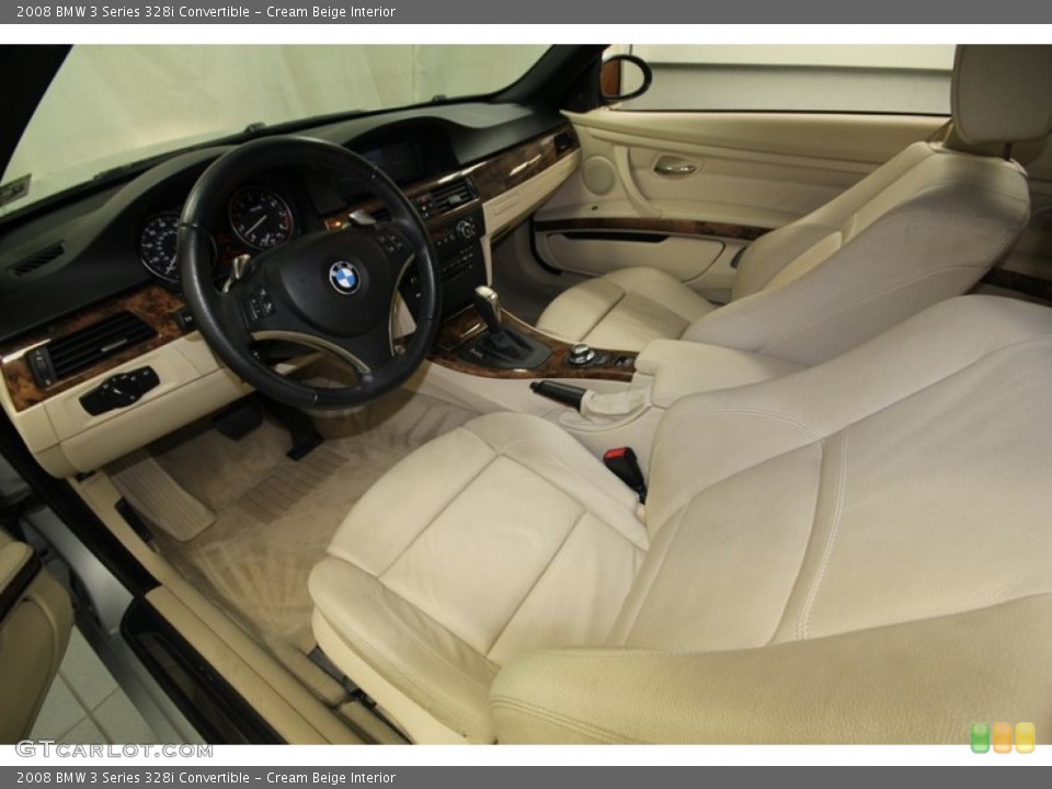 Cream Beige Interior Prime Interior for the 2008 BMW 3 Series 328i Convertible #74971885