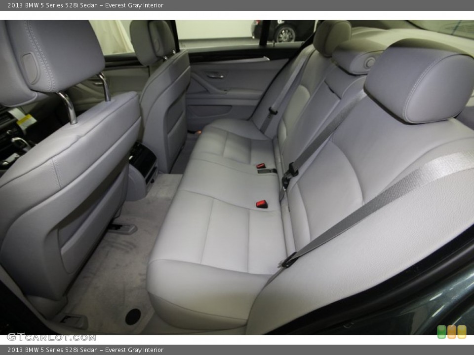 Everest Gray Interior Rear Seat for the 2013 BMW 5 Series 528i Sedan #74972206