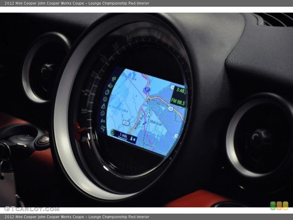 Lounge Championship Red Interior Navigation for the 2012 Mini Cooper John Cooper Works Coupe #74975573