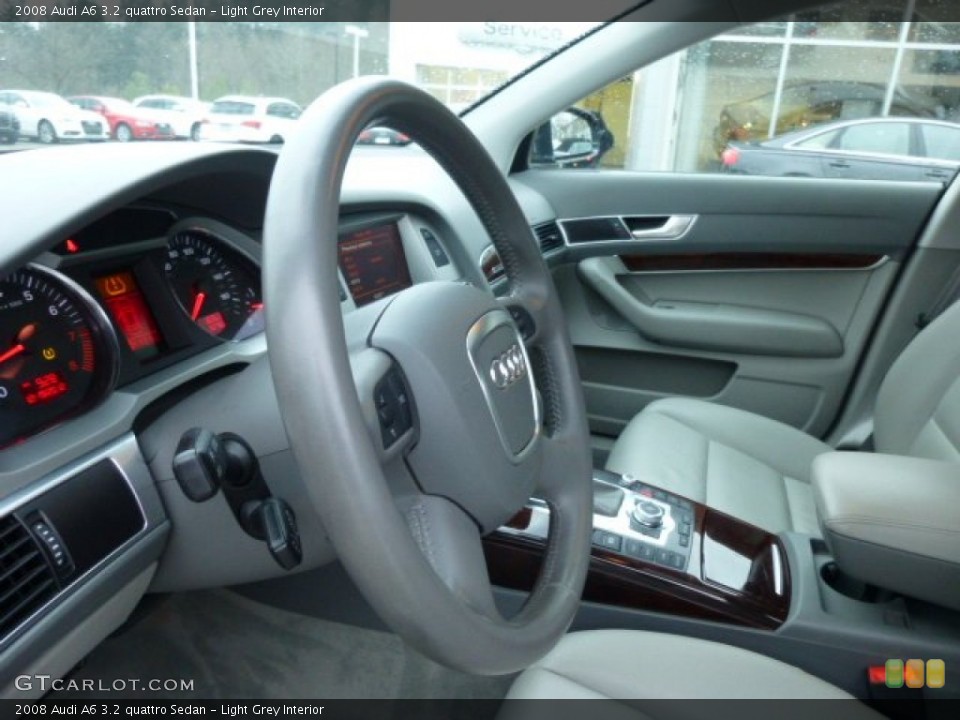 Light Grey Interior Steering Wheel for the 2008 Audi A6 3.2 quattro Sedan #74975665