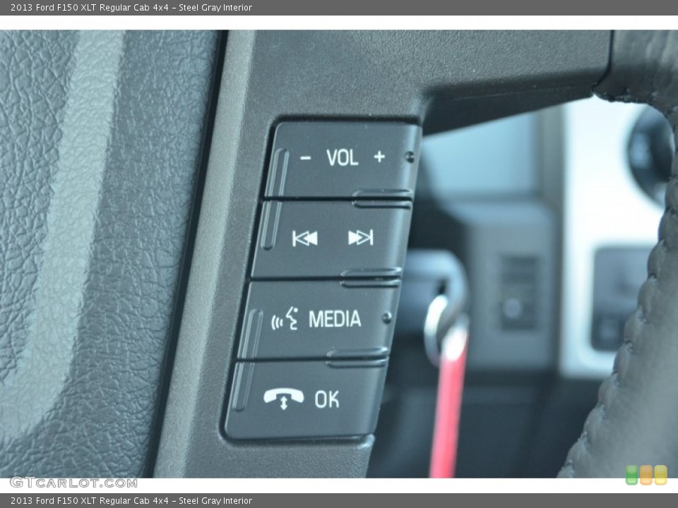 Steel Gray Interior Controls for the 2013 Ford F150 XLT Regular Cab 4x4 #74977537