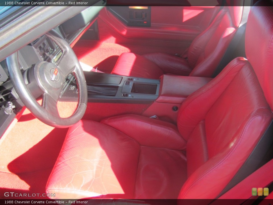 Red 1988 Chevrolet Corvette Interiors