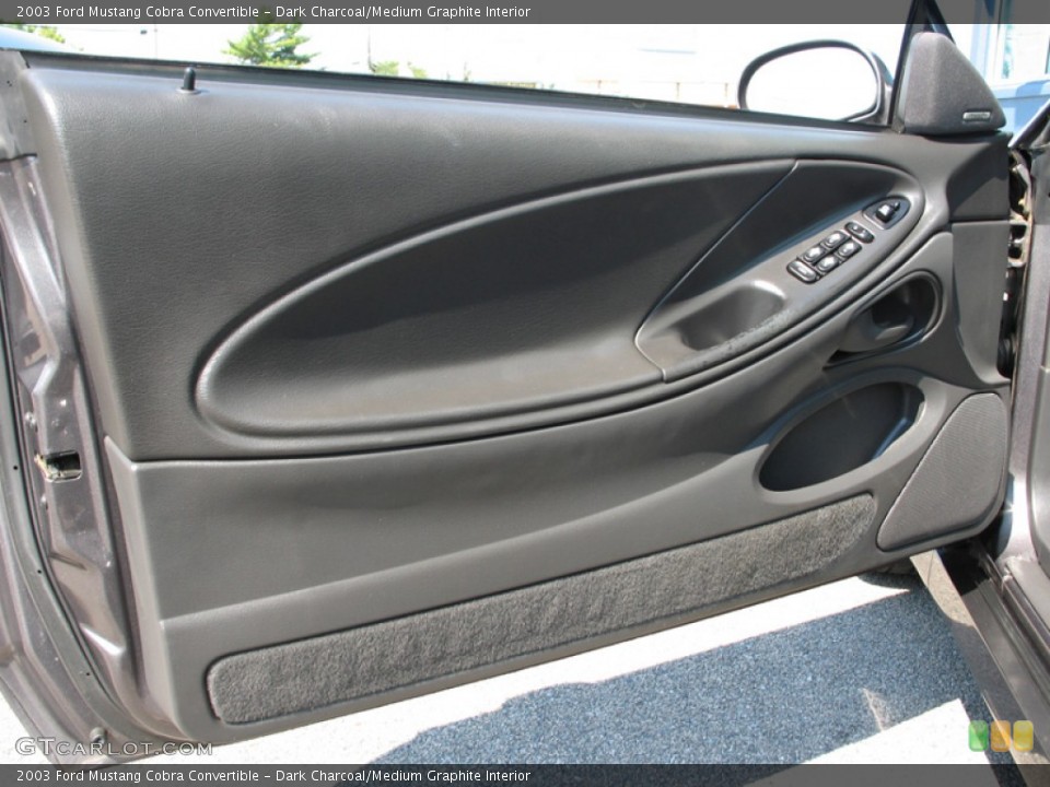 Dark Charcoal/Medium Graphite Interior Door Panel for the 2003 Ford Mustang Cobra Convertible #74983171