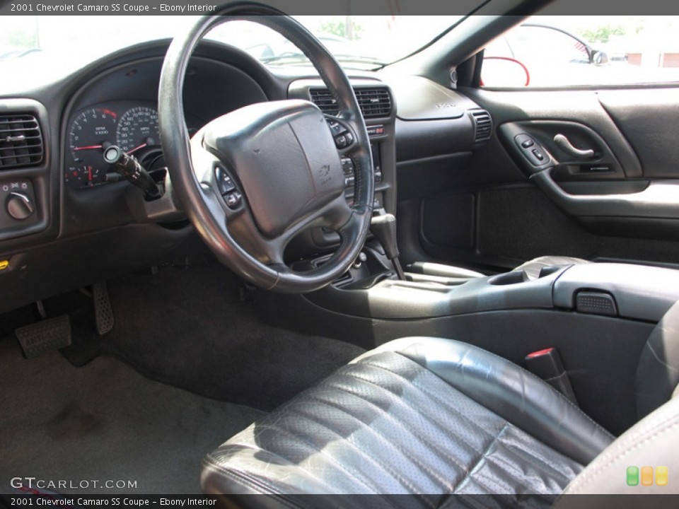 Ebony Interior Prime Interior for the 2001 Chevrolet Camaro SS Coupe #74990084