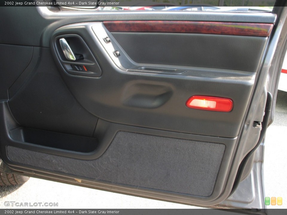 Dark Slate Gray Interior Door Panel for the 2002 Jeep Grand Cherokee Limited 4x4 #74991814