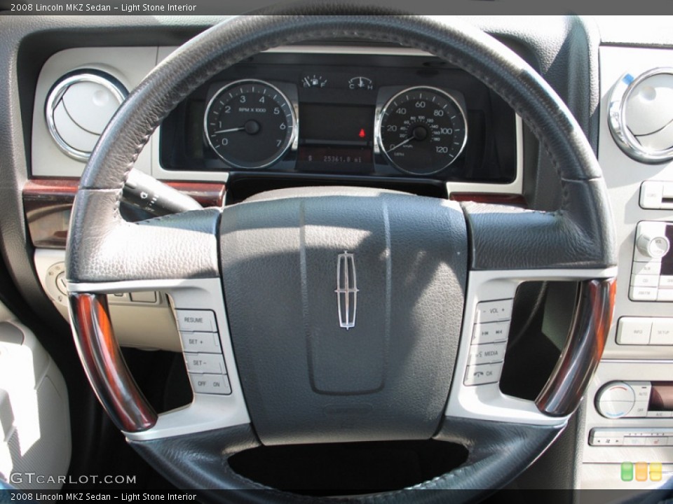 Light Stone Interior Steering Wheel for the 2008 Lincoln MKZ Sedan #74993168