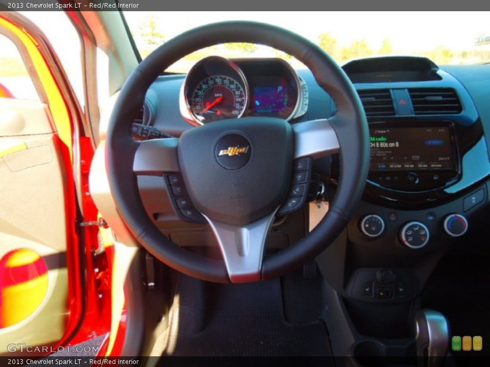 Red/Red Interior Steering Wheel for the 2013 Chevrolet Spark LT #74993431