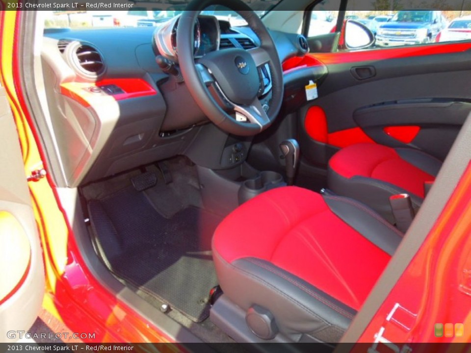 Red/Red 2013 Chevrolet Spark Interiors