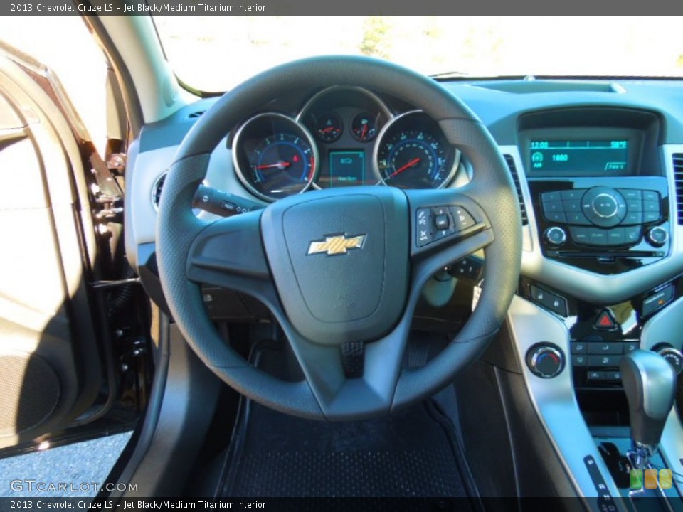 Jet Black/Medium Titanium Interior Steering Wheel for the 2013 Chevrolet Cruze LS #74993914
