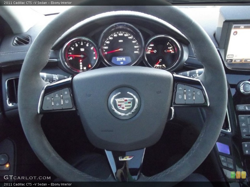 Ebony Interior Steering Wheel for the 2011 Cadillac CTS -V Sedan #74994220