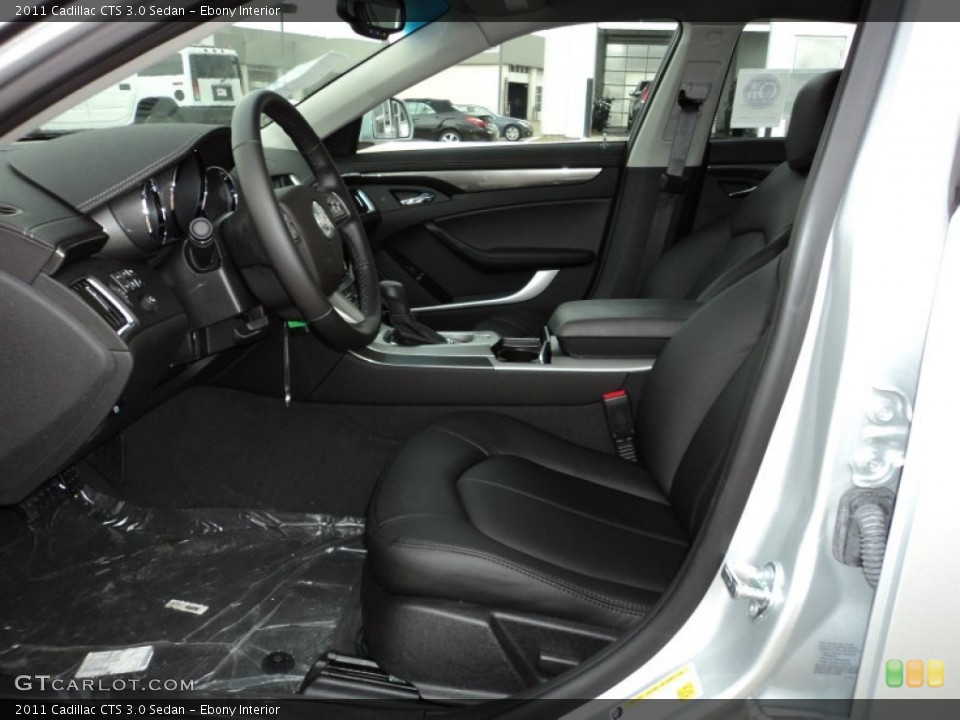 Ebony Interior Front Seat for the 2011 Cadillac CTS 3.0 Sedan #74995093