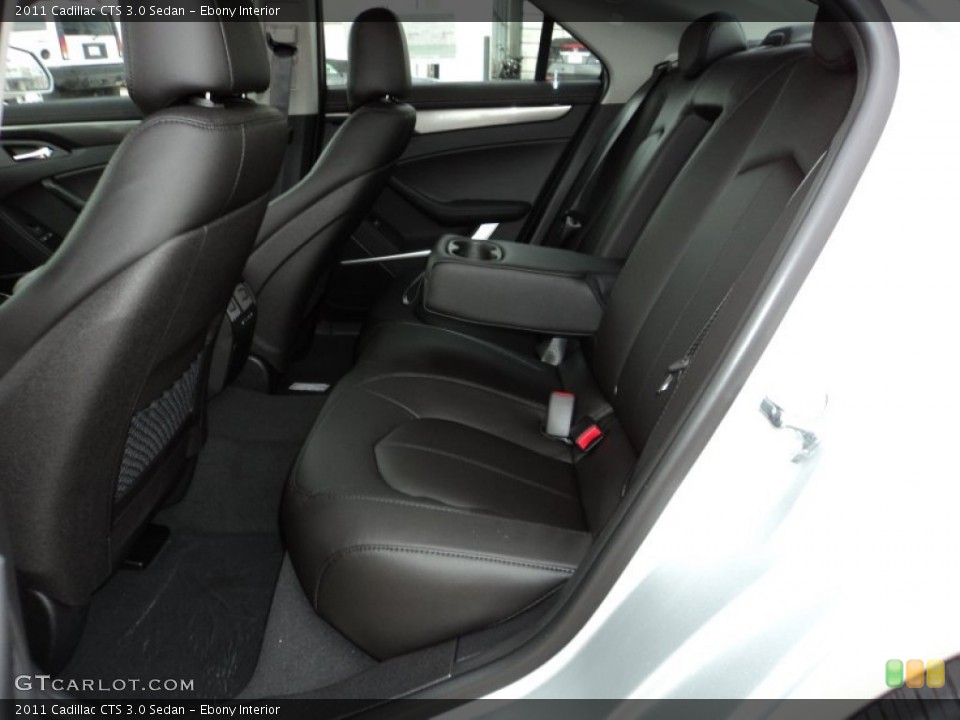 Ebony Interior Rear Seat for the 2011 Cadillac CTS 3.0 Sedan #74995111