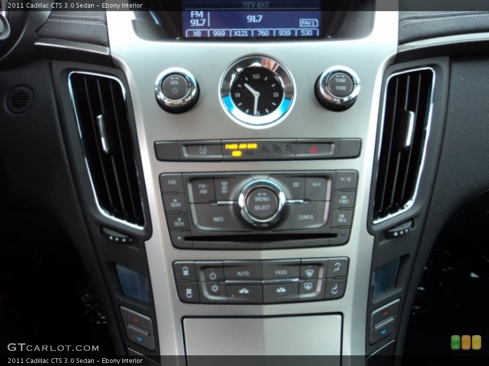 Ebony Interior Controls for the 2011 Cadillac CTS 3.0 Sedan #74995129