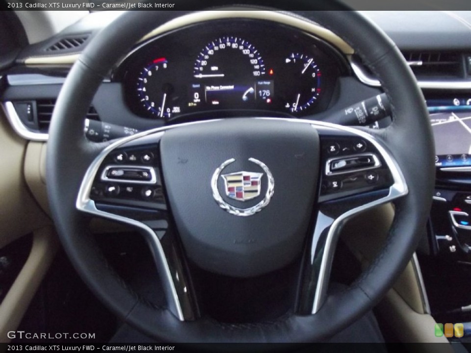 Caramel/Jet Black Interior Steering Wheel for the 2013 Cadillac XTS Luxury FWD #74995554