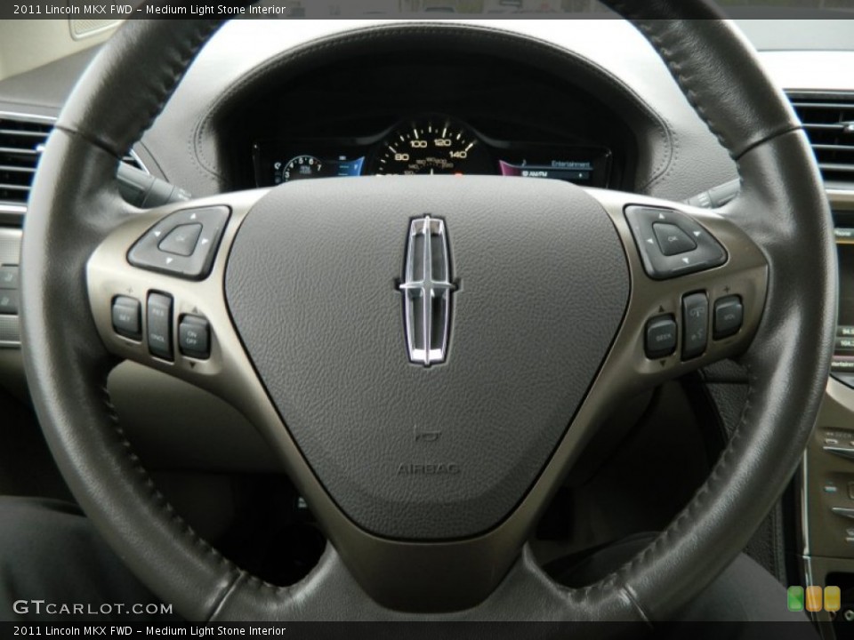Medium Light Stone Interior Steering Wheel for the 2011 Lincoln MKX FWD #74998584
