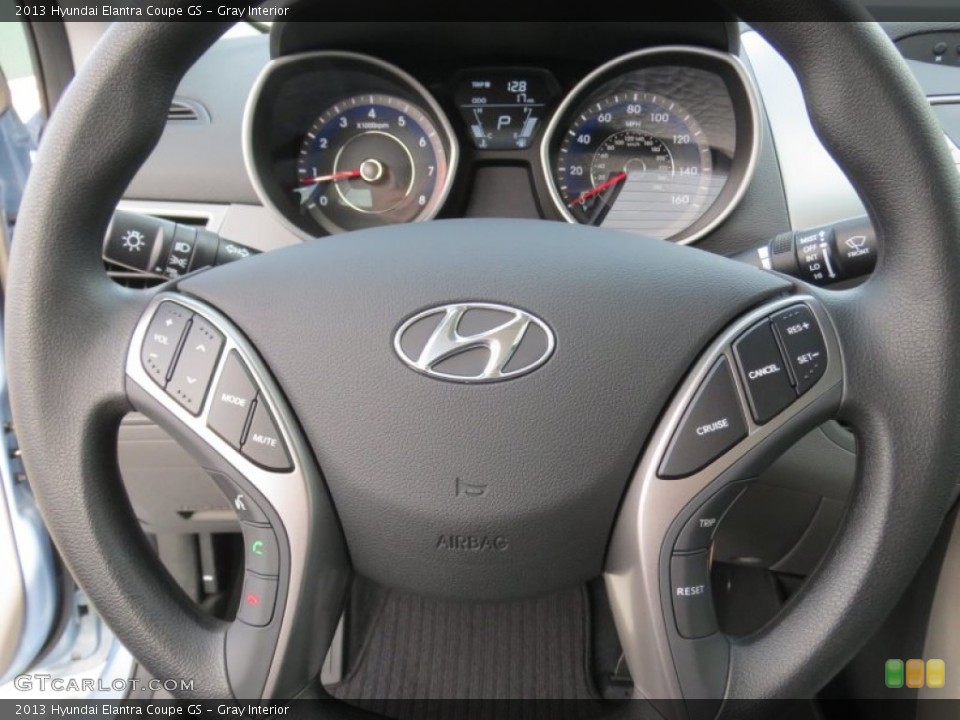 Gray Interior Steering Wheel for the 2013 Hyundai Elantra Coupe GS #74998742