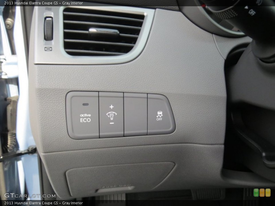 Gray Interior Controls for the 2013 Hyundai Elantra Coupe GS #74998786