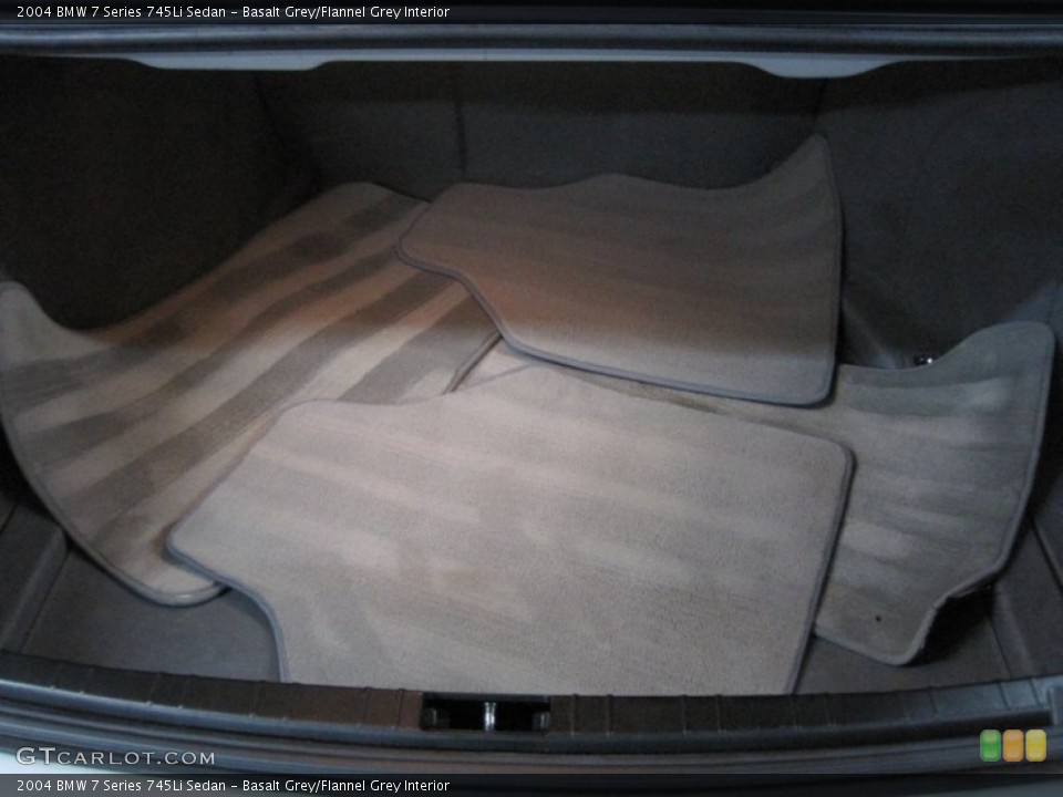 Basalt Grey/Flannel Grey Interior Trunk for the 2004 BMW 7 Series 745Li Sedan #74998888